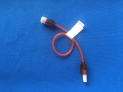 Single-use medical extension cord 1,0x200 mm, version 2 (with "Luer-lock" male and "Luer-lock" male tip and "Luer-lock" male tip