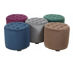 Poufs (metal frame) of "Edelwood" trade mark