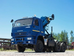 Special truck with hydraulic loading crane of MKMA type on the basis of KAMAZ 43118 and its modifications 41K37N-UE
