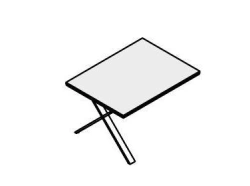 Briefing on a metal frame. Set of furniture of "Kvins" / "Kvins Slim" series