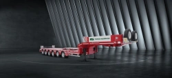 Semitrailer Tverstroimash 99396 modification 99396E variant - platform sliding along the length with attached ladders