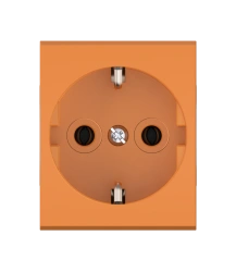 CADUCEUS ALING MODE Flush-mounted socket outlet with earthing without blinds 16A, 250V~, 2M, orange, art. 651.N