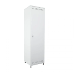 Medical metal cupboard for medical personnel clothes one-section single-door SHGO -1.1