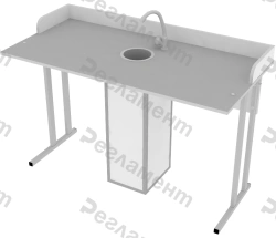 Laboratory table MK B2 500-2500x300-1200x650-1250mm(WxHxH)