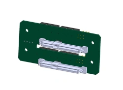 Backplane for 2 2.5" form factor drives with SAS/SATA/NVMe interface