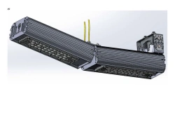 LED luminaire "Industrial Design MTM IoT" series CUBIC 120 Two modules Connection from the ends - 15 degrees Mounting CUB