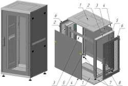 Telecommunication cabinet ??-?-22U-600?1200?600-??