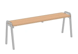 Banquette on metal frame 1000*360*460/510 mm BN-140