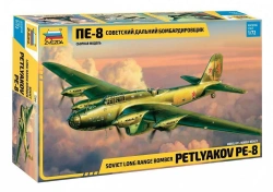 Assembled model Soviet long-range bomber PE-8