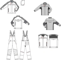 Special clothing for employees of the organisations of the Transneft system. Men's kits (jacket, shirt-jacket, waistcoat, half-c