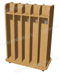 Double-sided towel rack on wheels for 10 places