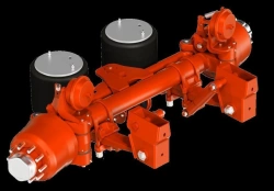 Axle unit 9331205.00.000: wheel axle 9321125.00.000 on pneumatic suspension 9310002.02.000