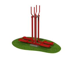 Stationary outdoor simulator SV-002 2 Skiers