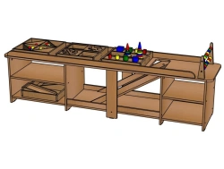 Didactic table No.4 with filling/ SD48