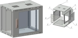 Telecommunication cabinet ??-?-9U-600x500x450-?G
