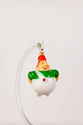 Licence Christmas tree toy made of glass "Carlson with propeller"