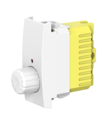 CADUCEUS ALING MODE Rotary push dimmer switch with indication (when dimmer is on) 40-300VA, 230VAC, 1M, white, art.