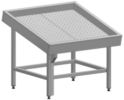 Ice fish display table 1100x1100x800 (AISI 430)