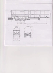 Semitrailer-tanker PC-5-3, type PR3, modification 92293-0000010-08 (with pump). Axial unit AGOS-3-GT7-00.00.000-01 or axially
