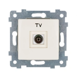 "MARIA" Low-voltage TV flush-mounted socket mechanism RTV1-457, colour "ivory"