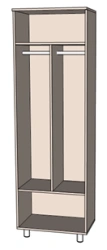 Clothes wardrobe 2-section (wardrobe)