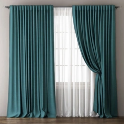 Curtain for interiors made of cotton fabrics. Trade mark "Travushka". Art.1712/i