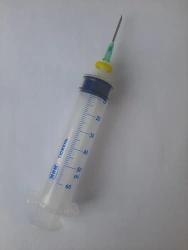 Single-use syringe, three-detailed, sterile, with nominal capacity of 50 ml, for syringe pumps according to TU 9398-020.