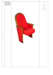 Armchair, brand "Atlant", size: 540*720*1000 mm (W*H*H), cushion thickness 140 mm