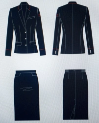 Women's uniform suit for ticket cashiers