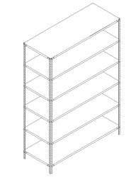 Metal shelving unit