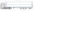 Three-axle refrigerated box semitrailer with gibroport, modification 871551