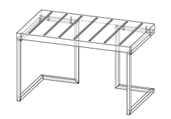 A06.1 Stand for suitcases on metal (variant 1)
