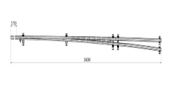 Main track frame rail with shank of the project 2901.01.000RK2