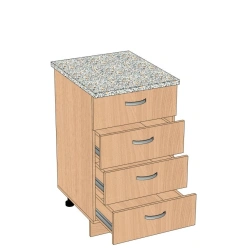 Kitchen cabinet 4-door with drawers 500*600*850 mm ??-4.4