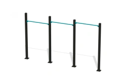 Stationary multi-level crossbars for performing the test "Pull-up from hanging on a high bar".