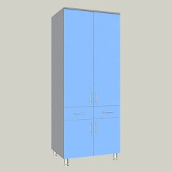 General-purpose four-door cupboard with two drawers model MSH-8