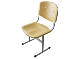 Pupil's chair, not adjustable, round tube, ski straight, plastic Prisma STU-2.02