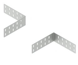 Corner connector SLUSKTU 000, with overall dimensions from 237x31 mm to 237x181 mm, metal thickness from 2,0 mm to 2,5 mm, steel