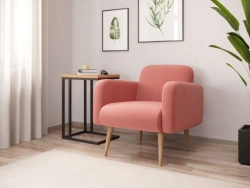 Wilber LD.306010.000 Armchair (Light pink, fabric UNI IDEA 1031 )