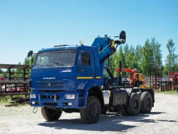 Special truck with hydraulic loading crane of KMA type on the basis of KAMAZ 5350 and its modifications 51K12N-UG