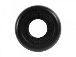 MB-AtletB51-1,25 Athlete rubber disc, black, 51 mm, 1,25 kg