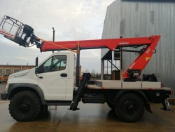 Special autohydraulic lift AGP-18.3.6B, type 36K8 with working equipment of hoist with working platform VA180T, base chassis