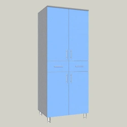 Four-door general-purpose cupboard with two drawers, model MSH-7