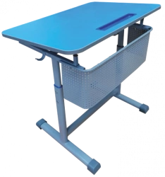 Single-seat student tables on a metal frame with adjustable angle of inclination of a table top type II: adjustable numbers 3-7,
