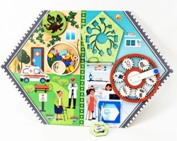 Bisiboard (didactic panel) wall mounted DOCTOR. PROFESSIONS series