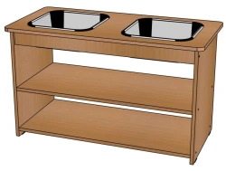 Table for experimentation with two basins/ SD51