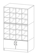 File cabinet with 24 drawers