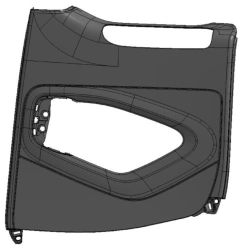 Right rear door trim 9681286677