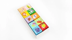 English alphabet on wooden cubes
