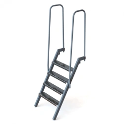 Aluminium half-pipe with 45° angle of lift LPA-1200-150